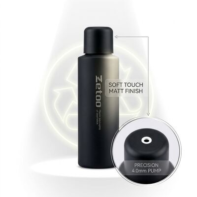 Good price PCR 300ml Face Cream Bottle Round Center Dispensing Cap Soft Touch Matt Custom Cosmetic Packaging AC-300 online
