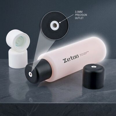 Good price PE 100ml Makeup Remover Bottle Oval Center Dispensing Cap Matte Custom Cosmetic Packaging MR-100 online