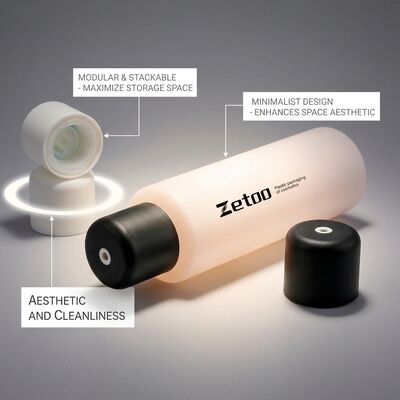 Goede prijs PE 250ml Body Wash Fles Midden Dispenser Dop Mat Aangepaste Cosmetische Verpakking BW2-250 online