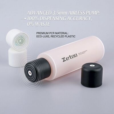 Goede prijs PCR 60ml Gezichtsserum Fles Rond Centrale Doseerdop Mat Custom Cosmetische Verpakking FS4-60 online