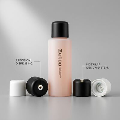 Giá tốt HDPE 80ml Bottle Sanitizer Boston Round Center Dispensing Cap Perlescent Custom Cosmetic Packaging HS3-80 trực tuyến